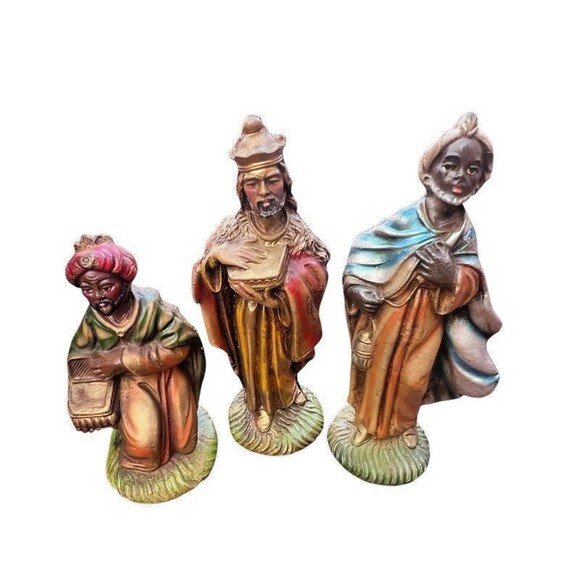 Vintage Nativity Set Handmade Wood Stable Made in Italy 9 Figures - Picture 2 of 14